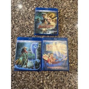 Disney Blu-ray DVD Lot Jungle Cruise Raya Last Dragon Lilo Stitch 2 Movie Set
